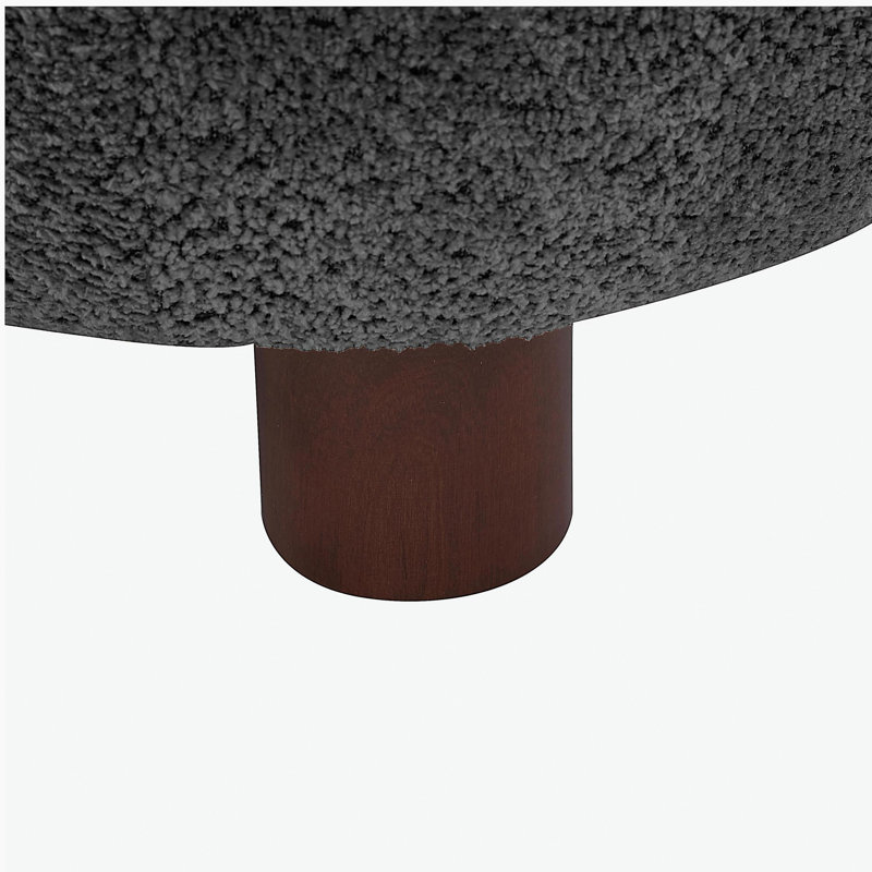 Fauteuil d'appoint Modern, Gris foncé / noyer