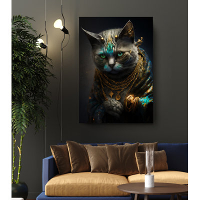 Magicien chat magicien sur toile