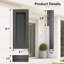 Lampe murale d'extérieur à DEL 15 po en aluminium noir à intensité variable-766343023