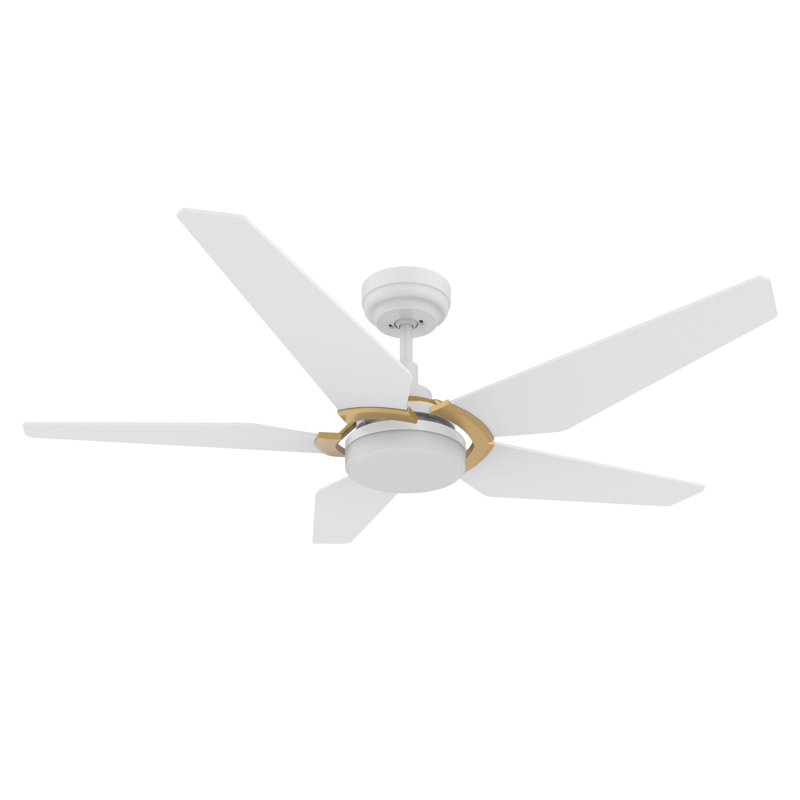 Woodrow 52-inch Smart Ceiling Fan with Remote, Light Kit Included, Works with Google Assistant, Amazon Alexa, and Siri Shortcuts.