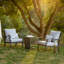Chaise de patio avec coussins Cainnech