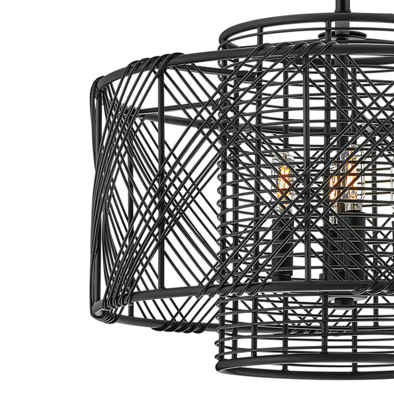 Grand luminaire suspendu convertible Brooke, Noir