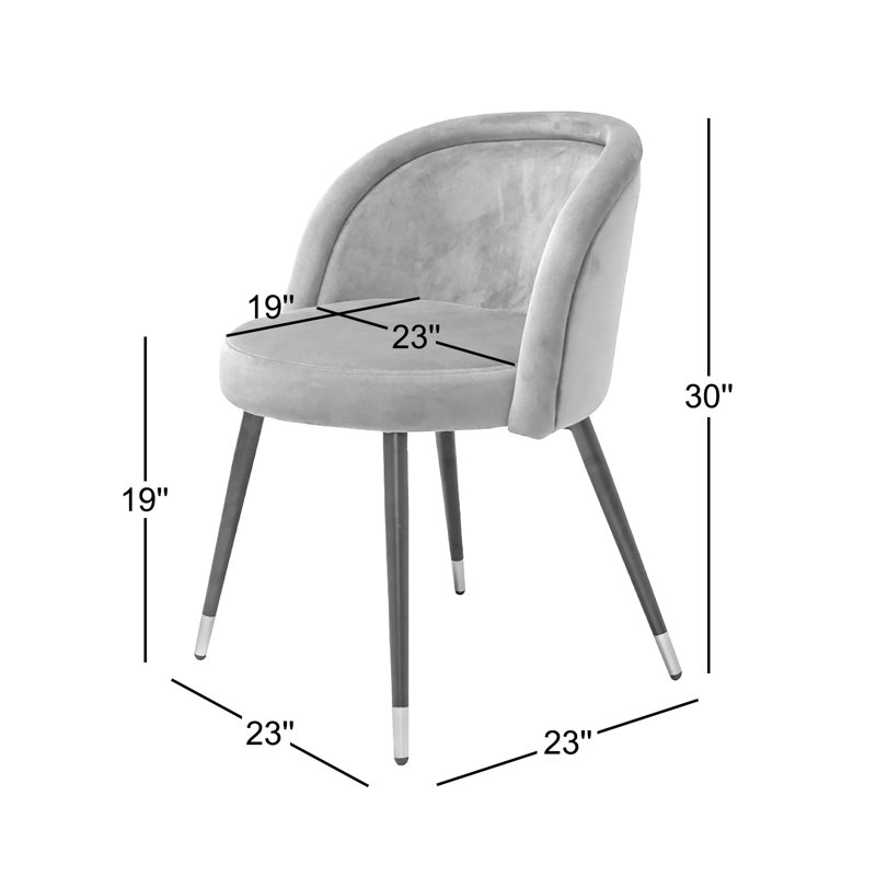 Chlo 19'' H Upholstered Side Chair, Orange