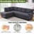 2-Piece Breathable Fluffy Fabric Sectional Sofa-187952246