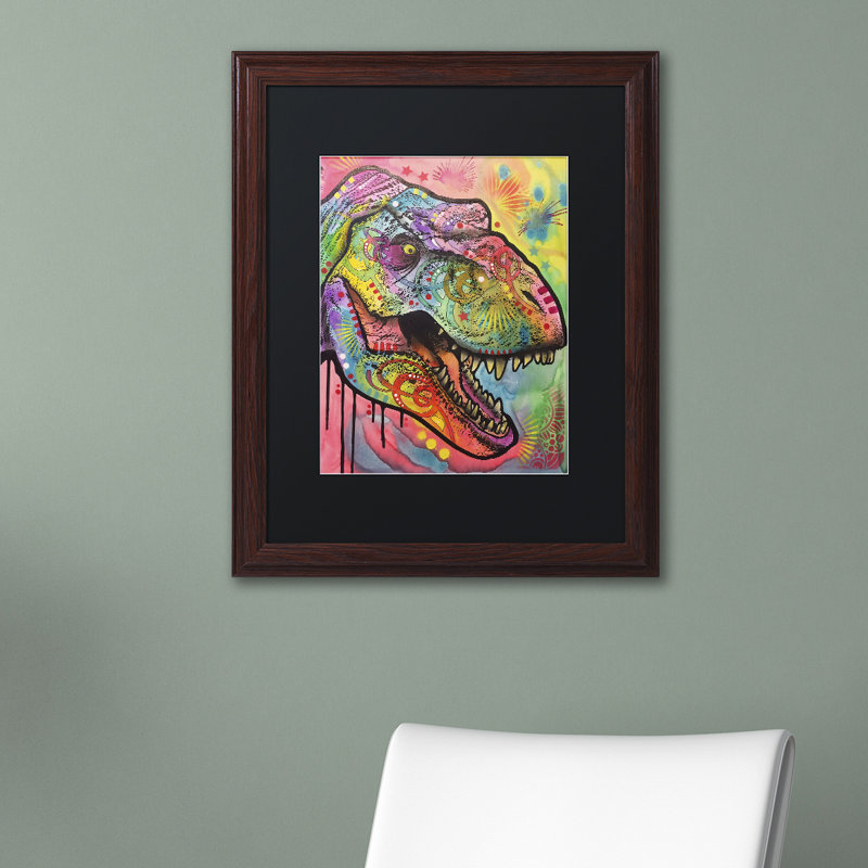 « i rex 1 », impression, Noir, H 14 po x l 11 po x P 0,5 po, Cadre noir