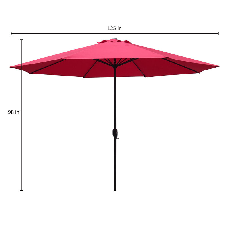 Parasol de marché 11 pi Gina, Rouge