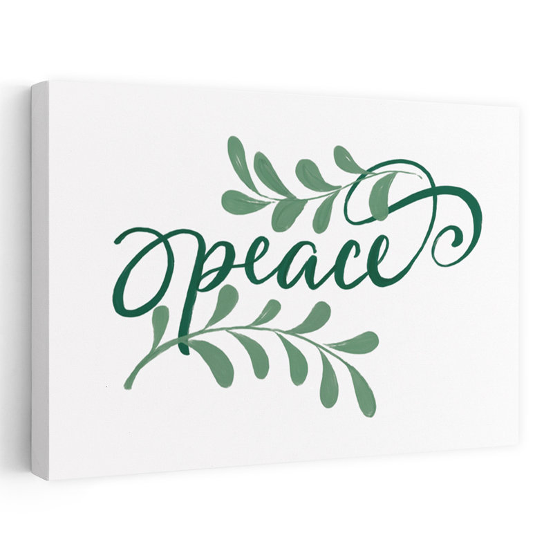 Paix - Art typographique d'inspiration contemporaine, H 16 po x l 24 po