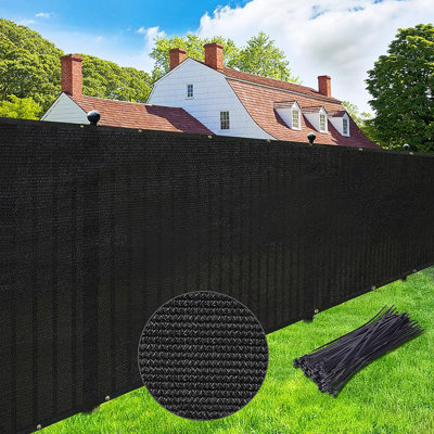 Privacy Fence Screen Heavy Duty 170GSM Fencing Mesh Shade Net Cover Nickel-Plated Copper Grommets, 95% Blockage Fence Privacy For Outdoor Wall Garden Yard Backyard Pool