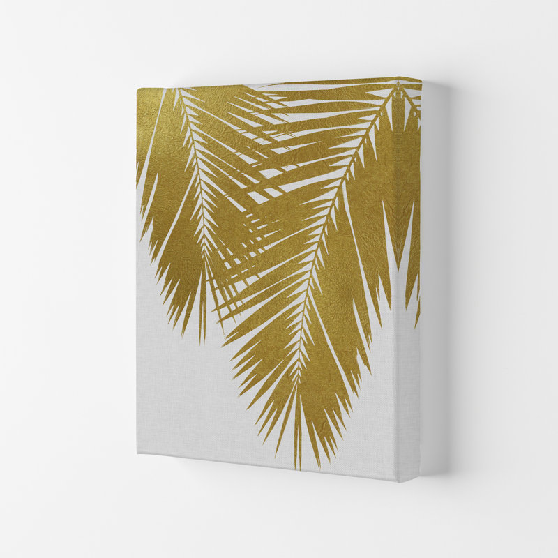 Palm Leaf II - Single Picture Frame Print, 59.4cm H x 42cm W x 4cm D, Wrapped Canvas
