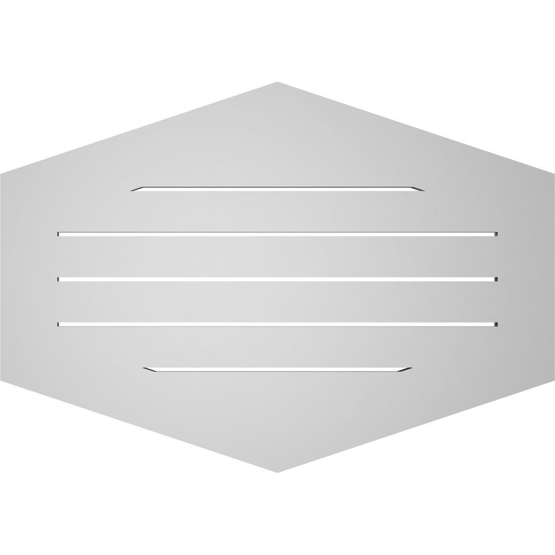 Vertical Peaked Surface Mount Signature Urethane Functional Gable Vent 4/12 Pitch, Primed Tan, 1" H x 34" W x 24" L