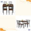Ensemble de table de salle à manger à structure robuste, table de bar avec 4 bancs de salle à manger, comptoir de table de cuisine avec chaises-540207268-540207267-540207264