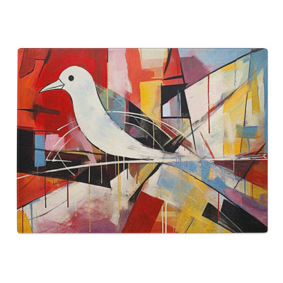 Seagull Constructivism  Glass Chopping Board