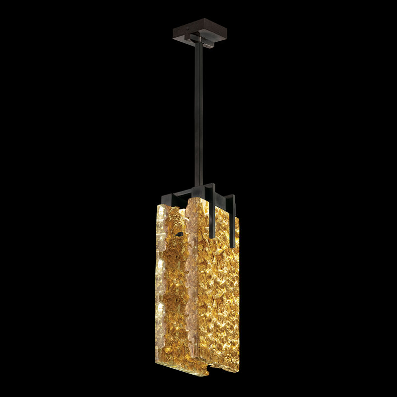 Terra 1 - Light Single Pendant, Gold Leaf, Black