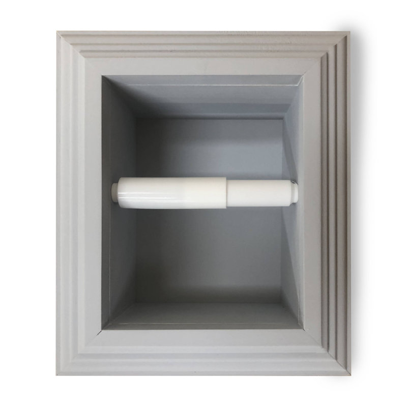 Porte-papier hygiénique encastré Tracy, Gris