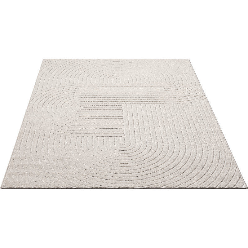 Carlose Geometric Print Area Rug, Cream, Rectangular 160 x 220cm