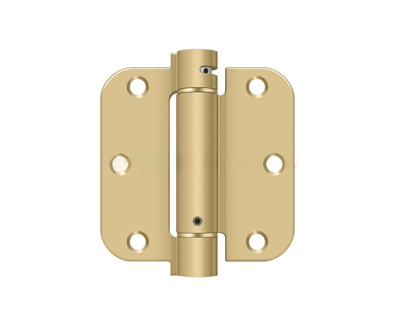 Deltana DSH35R54 3-1/2" x 3-1/2" x 5/8" Spring Hinge in Brushed Brass, Brushed Brass