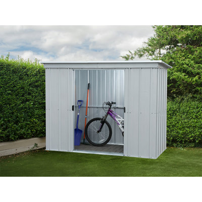 Pent 6 ft. W x 4 ft. D Metal Garden Shed