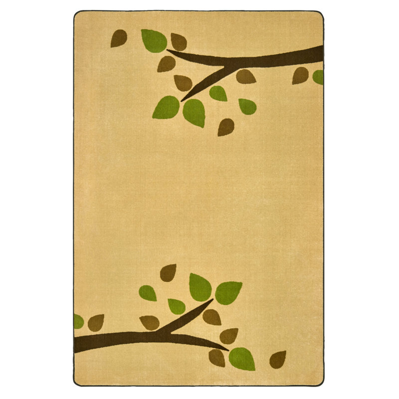 Tapis brun clair touffeté Branching Out KIDSoft ™, Rectangle 8 pi x 12 pi