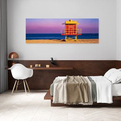 «Lifeguard Hut», Miami Beach, Floride, États-Unis, plage contemporaine, art mural océan