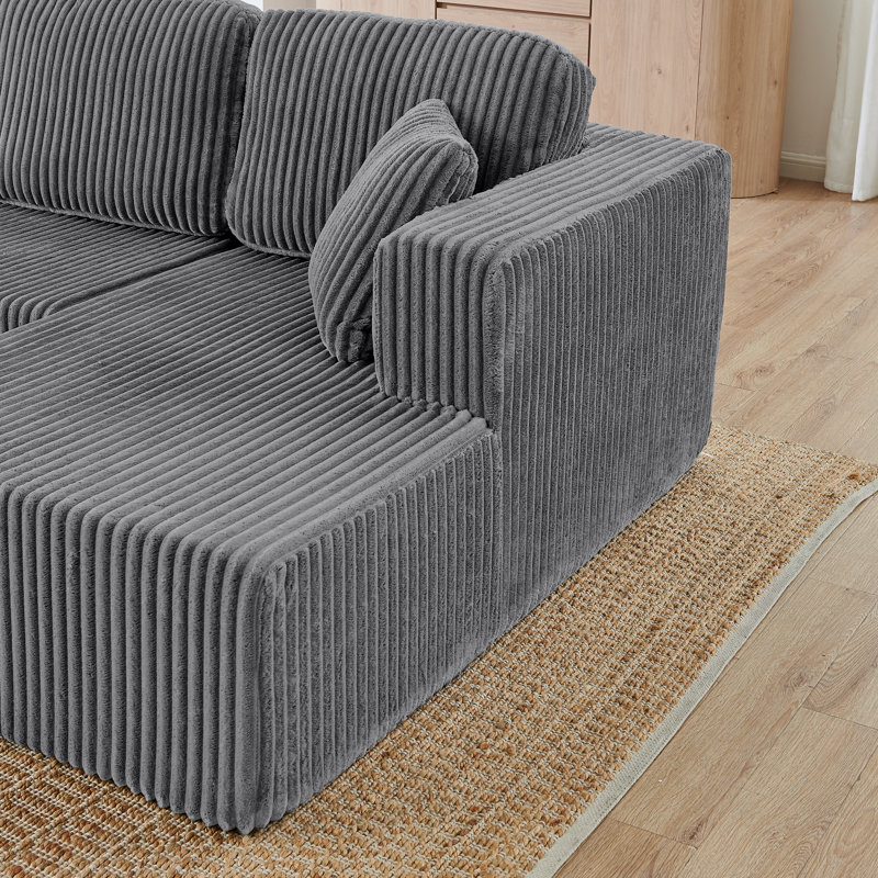 Space-saving Grey Sectionals, Foam Modular Sofa Couch For Home