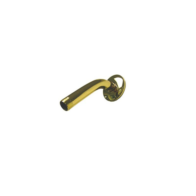 Hot Springs 6" Shower Arm and Flange, Polished Brass