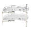 Rangement coulissant à 2 niveaux pour armoire de coin à fermeture en douceur - Panier de rangement robuste en fil de chrome avec tablette pivotante