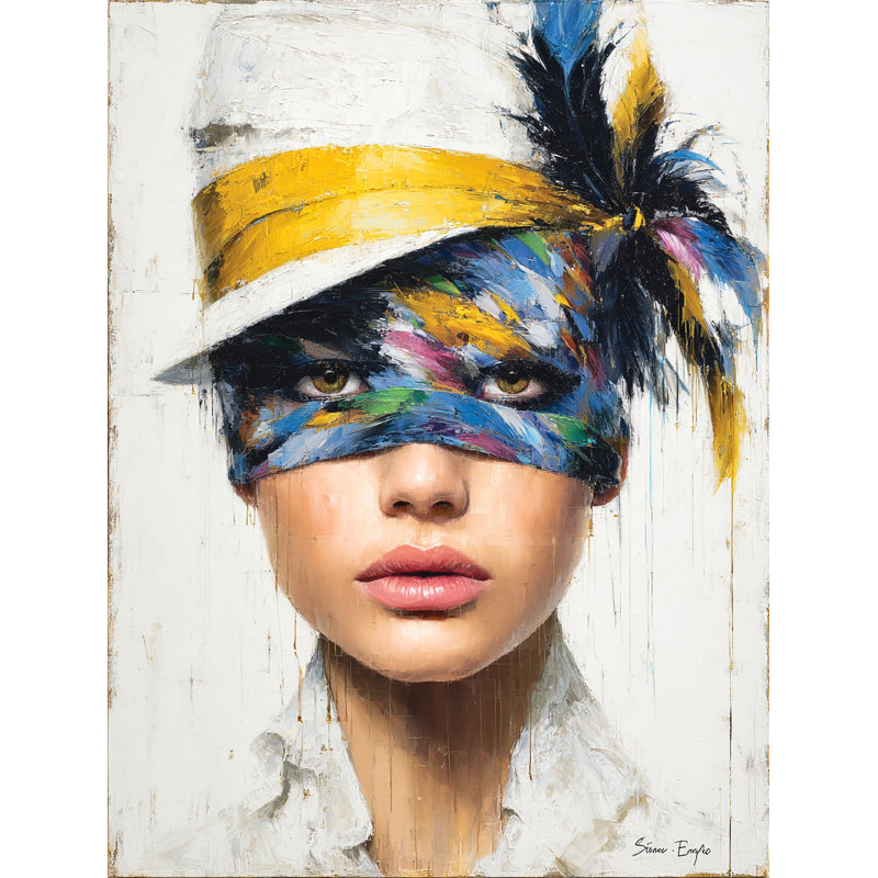 Art mural sur toile Masked Glamour I, H 40 po x l 30 po