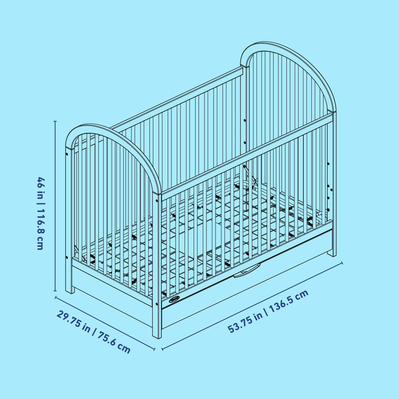 Olivia 3-In-1 Convertible Crib With Drawer, Driftwood