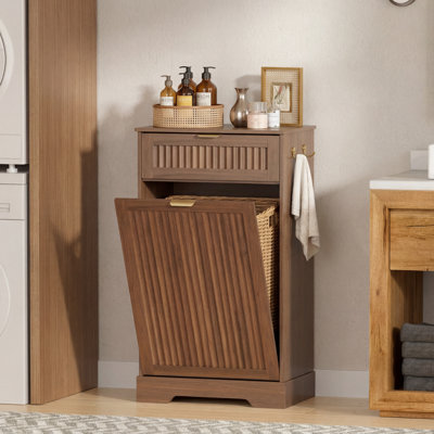 Havant Tilt Out Trash Cabinet 13 Gallon with Hooks (Not include trash can)