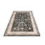  Tapis de chambre à coucher avec bordure traditionnelle 4 pi x 6 pi | Ivoire gris foncé-350330099