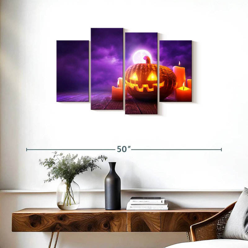 Lelend Glowing Halloween Pumpkin, 22" H x 36" W