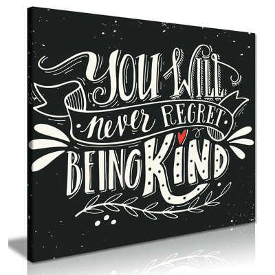 Be Kind - Wrapped Canvas Print
