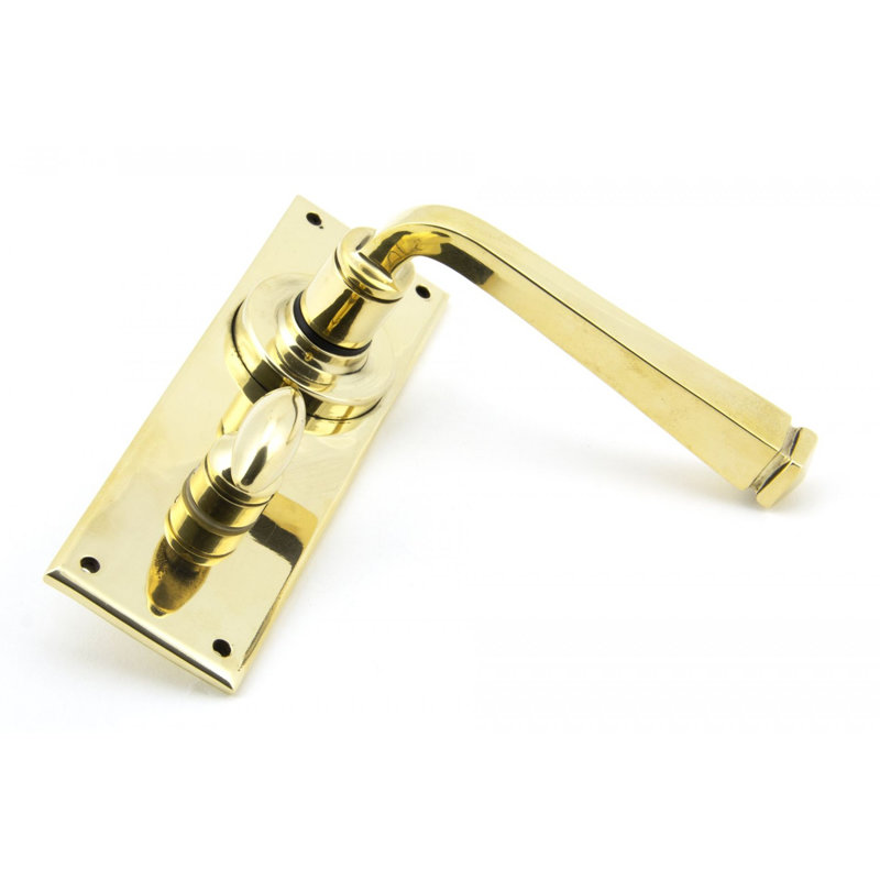 Avon Bathroom Door Handle Kit, Aged Brass