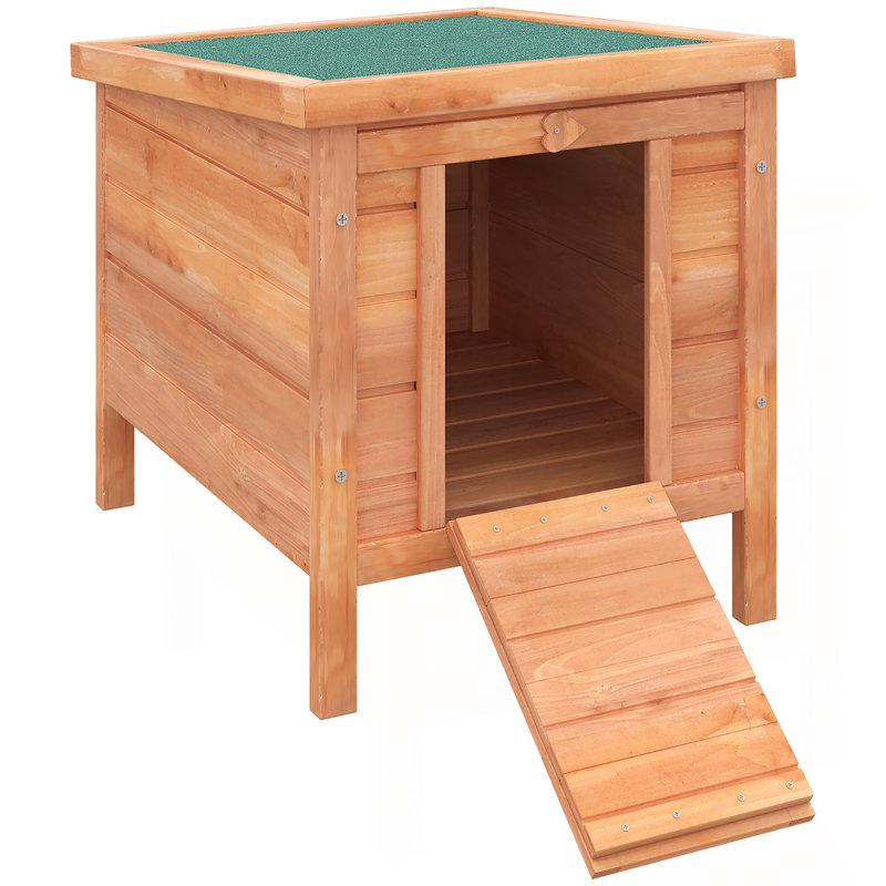 Maison pour chien avec cage en bois, Naturel