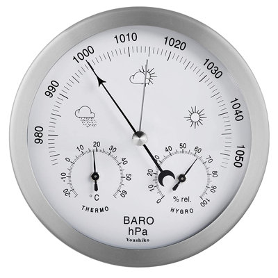 4 cm Solar Powered Wireless Outdoor Clock Weather Station