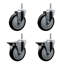 Roulettes de service pivotantes en poly