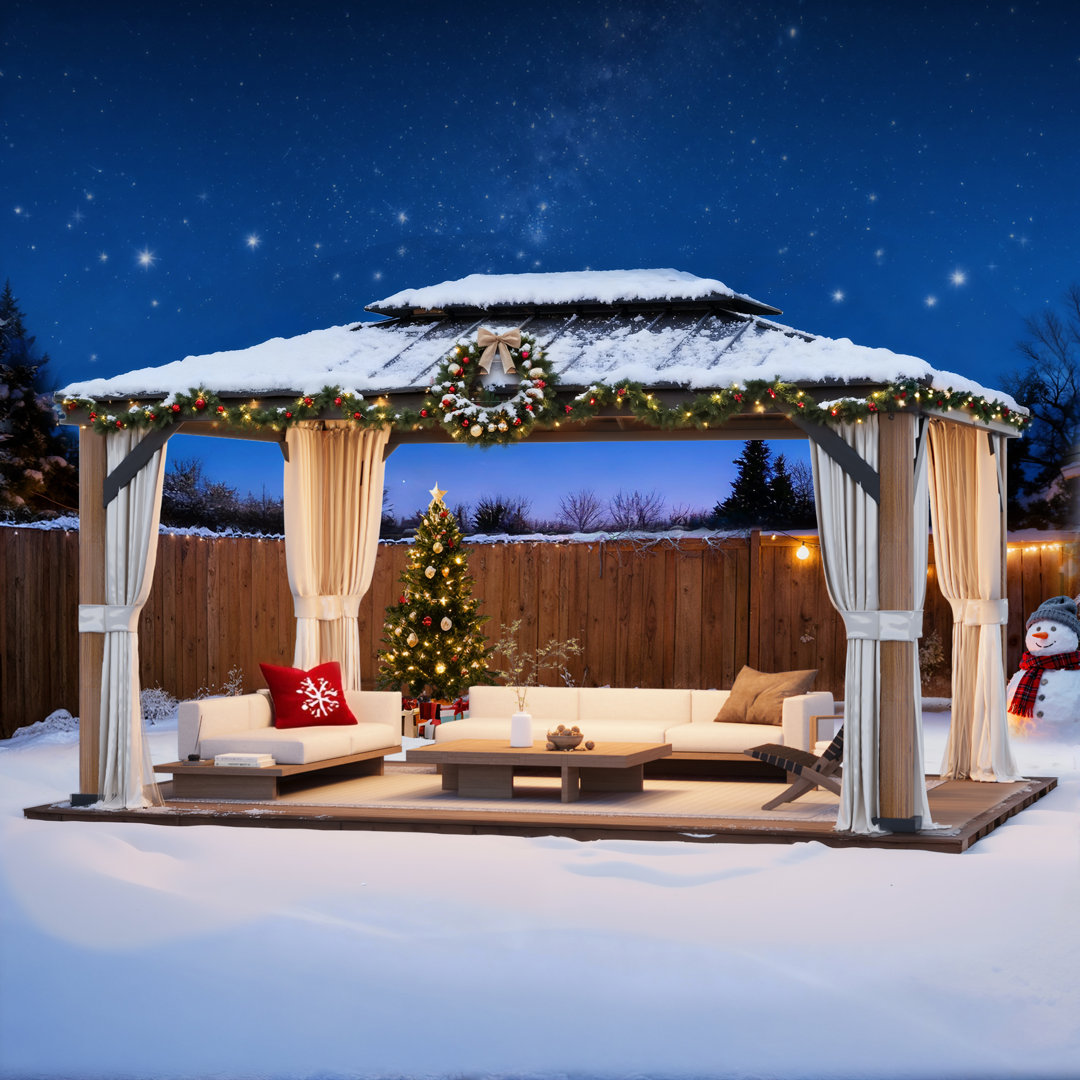  12 Ft. W x 16 Ft. D Aluminum Gazebo EROMMY