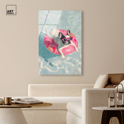 Décoration murale animal flottant imprimé acrylique par Art Remedy, prêt à accrocher, 36 x 54