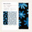 Papier peint floral bleu