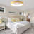 20" Modern Flush Mount Ceiling Fan with Dimmable RGB LED Light and Remote Control 6-speed Reversible DC Motor for Bedroom