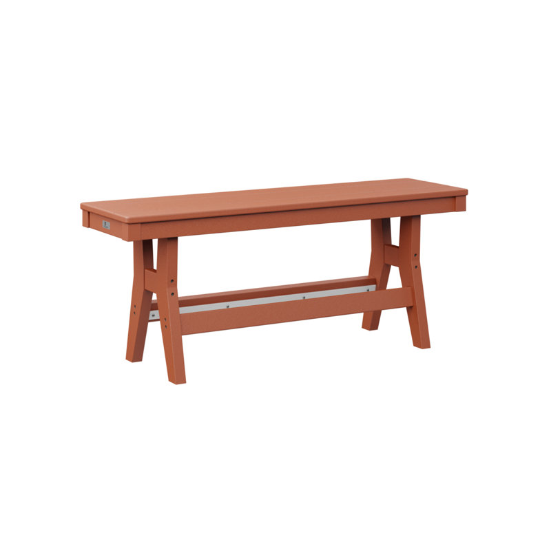 Banc portatif Berlin de 44 po, H 18 po x l 44 po x P 12,5 po, Orange mangue