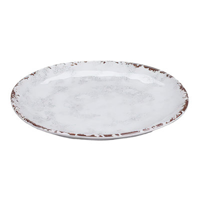 Ensemble de 12 assiettes coupées en mélamine de 10,5 po Coupe Modern
