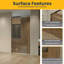 Porte de douche réversible pivotante en or brossé 45,6 "à 46" x 79 "avec verre teinté Drew Drew-125041201