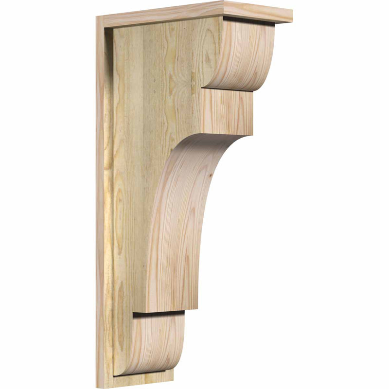 New Brighton Corbel avec plaque arrière, H 30 po x l 8 po x P 14 po, Sapin de Douglas, Sciage brut