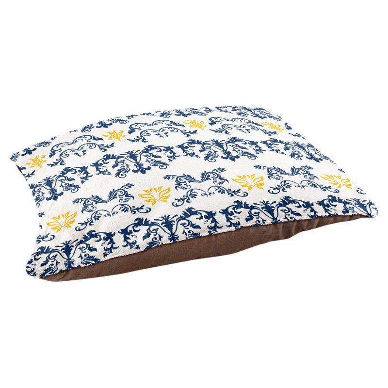 Lit pour chat Houston Houston, Taille grande - L 42 po x l 52, Blanc / bleu foncé / jaune / brun