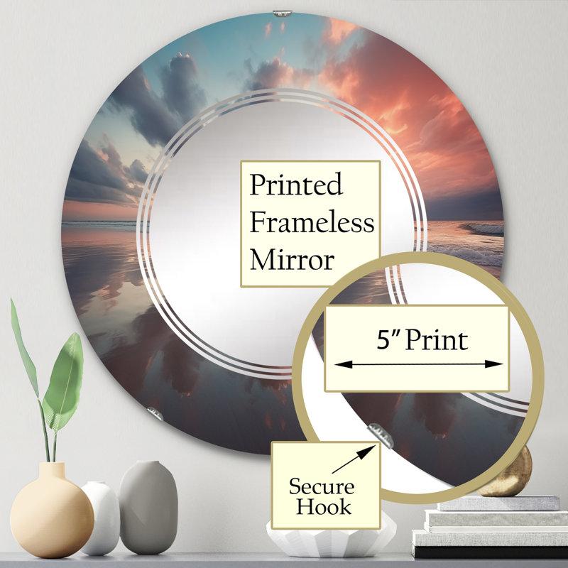 Cratten - Miroir mural rond, 24 po x 24 po