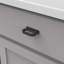 Poignée design Corsa - Poignée d'armoire de centre à centre de 1 po - Noir mat - Quincaillerie contemporaine pour tiroirs et armoires-114212635-62072886