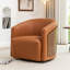 Fauteuil demi-tonneau pivotant en similicuir Delwood-1251969347