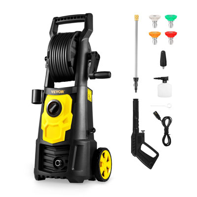 Electric Pressure Washer, 2000 PSI, Max. 1.76 GPM Power Washer w  30 ft Hose, 5 Quick Connect Nozzles, Foam Cannon, Portable to Clean Patios, Cars, Fe