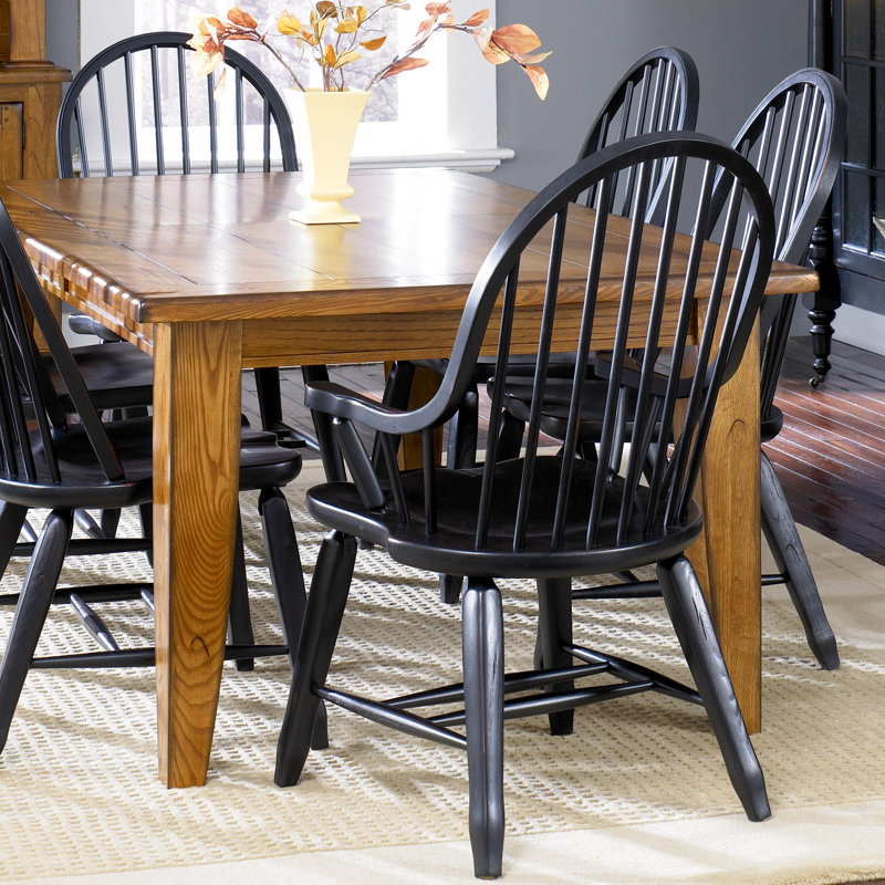 Makira 4 Person Rectangular Leg Dining Table Set, Black